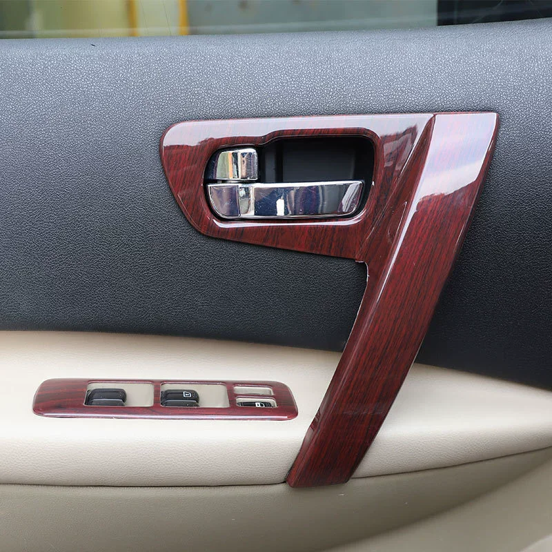 Фото Для Nissan Qashqai Dualis 5 мест J10 2006-2013: полный комплект отделки салона, включая держатель для стаканов, накладки на двери, панель управления стеклоподъемниками и накладку на панель переключения передач. №2