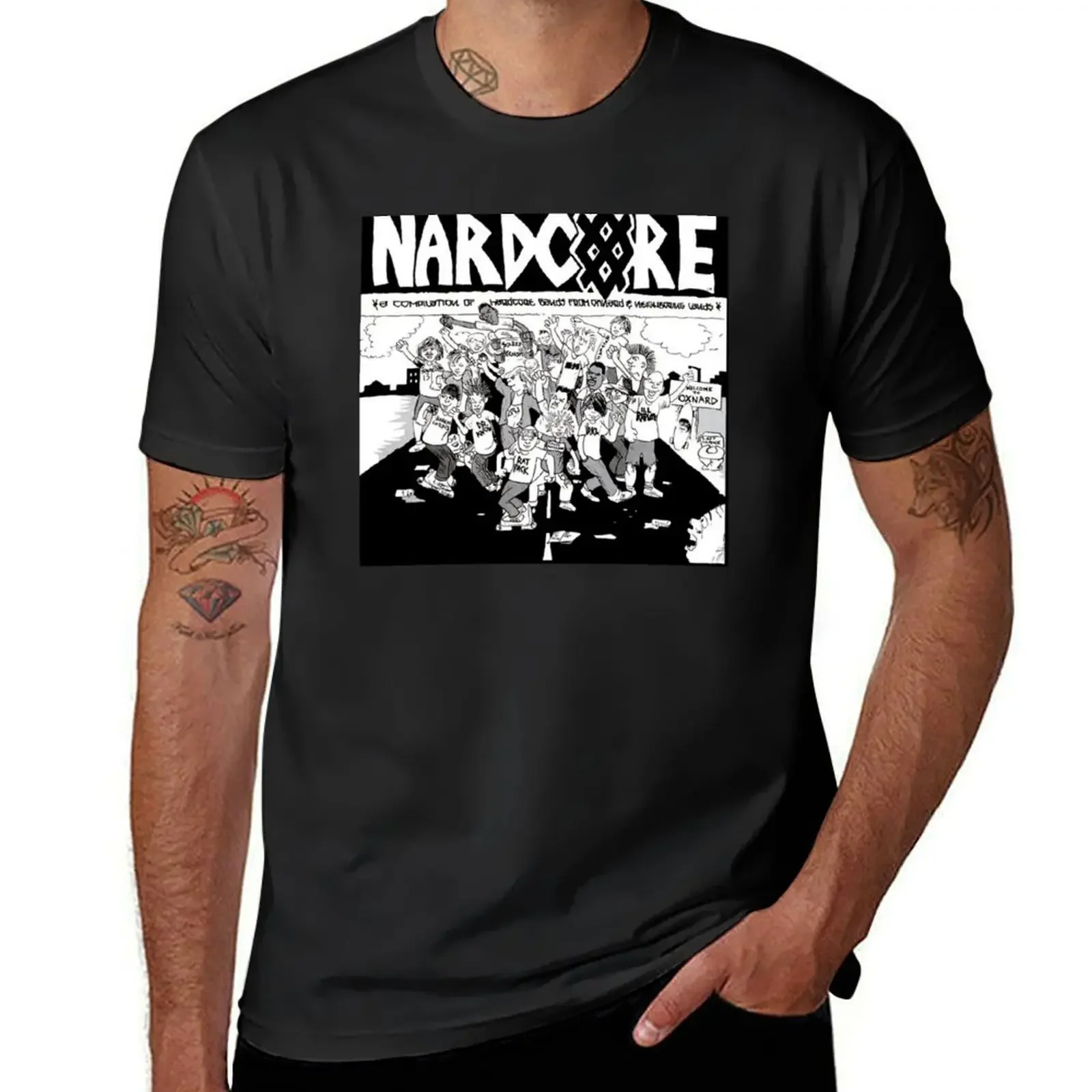 Мужская винтажная компрессионная футболка Nardcore