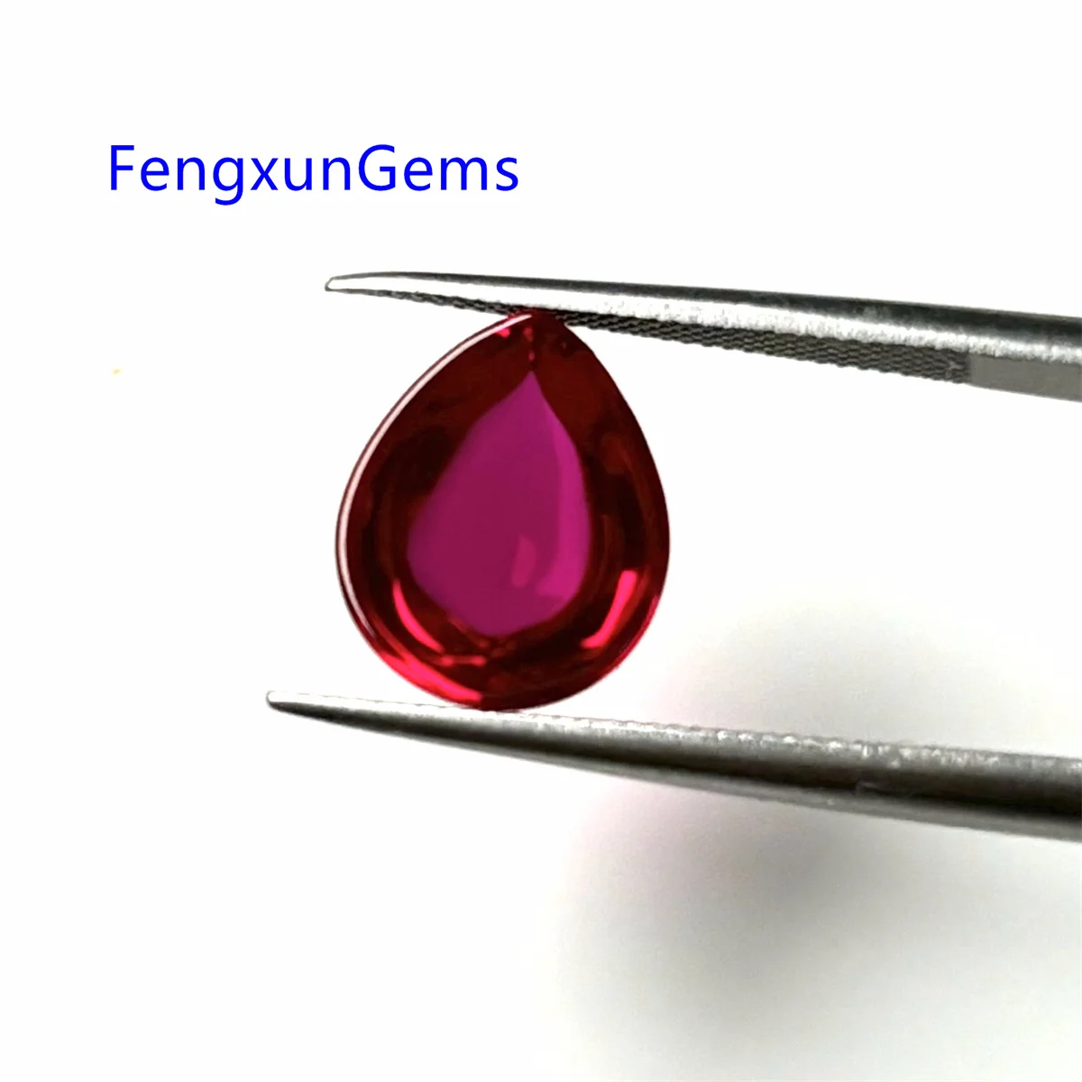 Горячее! !! Кроваво-красный корунд 3x5 ~ 18x25 мм 1/3/5 шт. Грушевидная форма Кабошон с