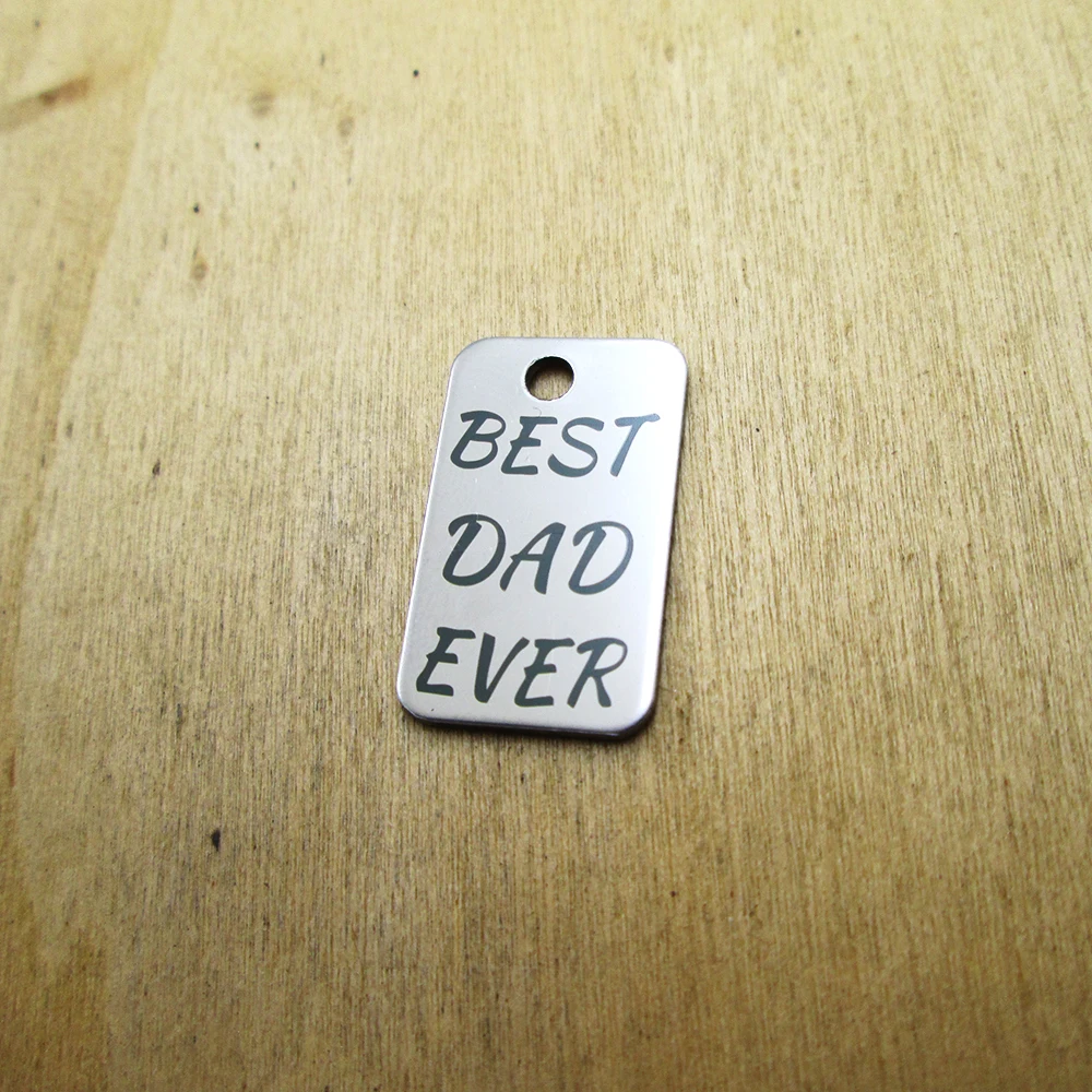 20 шт. - подвески из нержавеющей стали Лучший папа навсегда с лазерной гравировкой