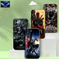 marvel spiderman venom deadpool phone case for samsung galaxy s22 ultra s21 s20 plus fe 5g s9 s10 lite s10e plus 5g soft coque