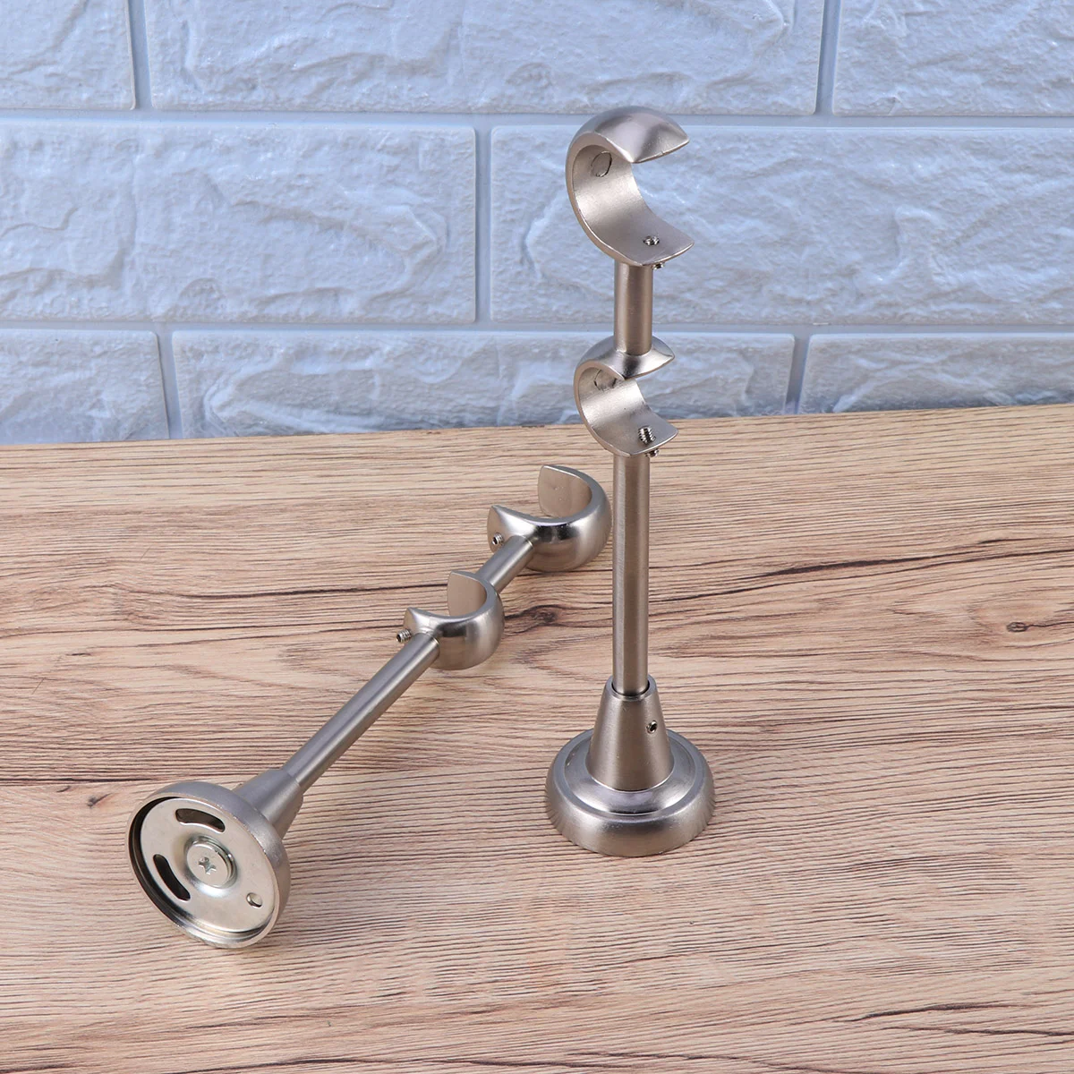 

Curtain Rod Rods Ceiling Mountdrilling Pocket Rustic Windows Shower Double Bracket Tension