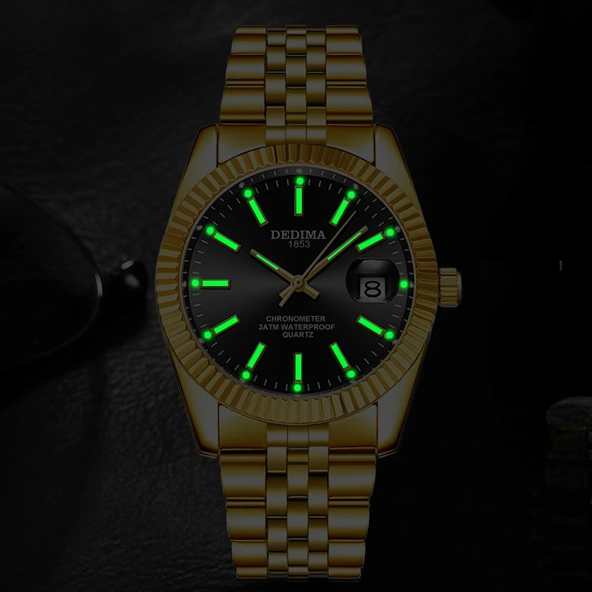 

NEW Original Brand Men Watch Fashion Business Quartz Wrist Watches Stainless Steel Male Clock Date Relogio Masculino