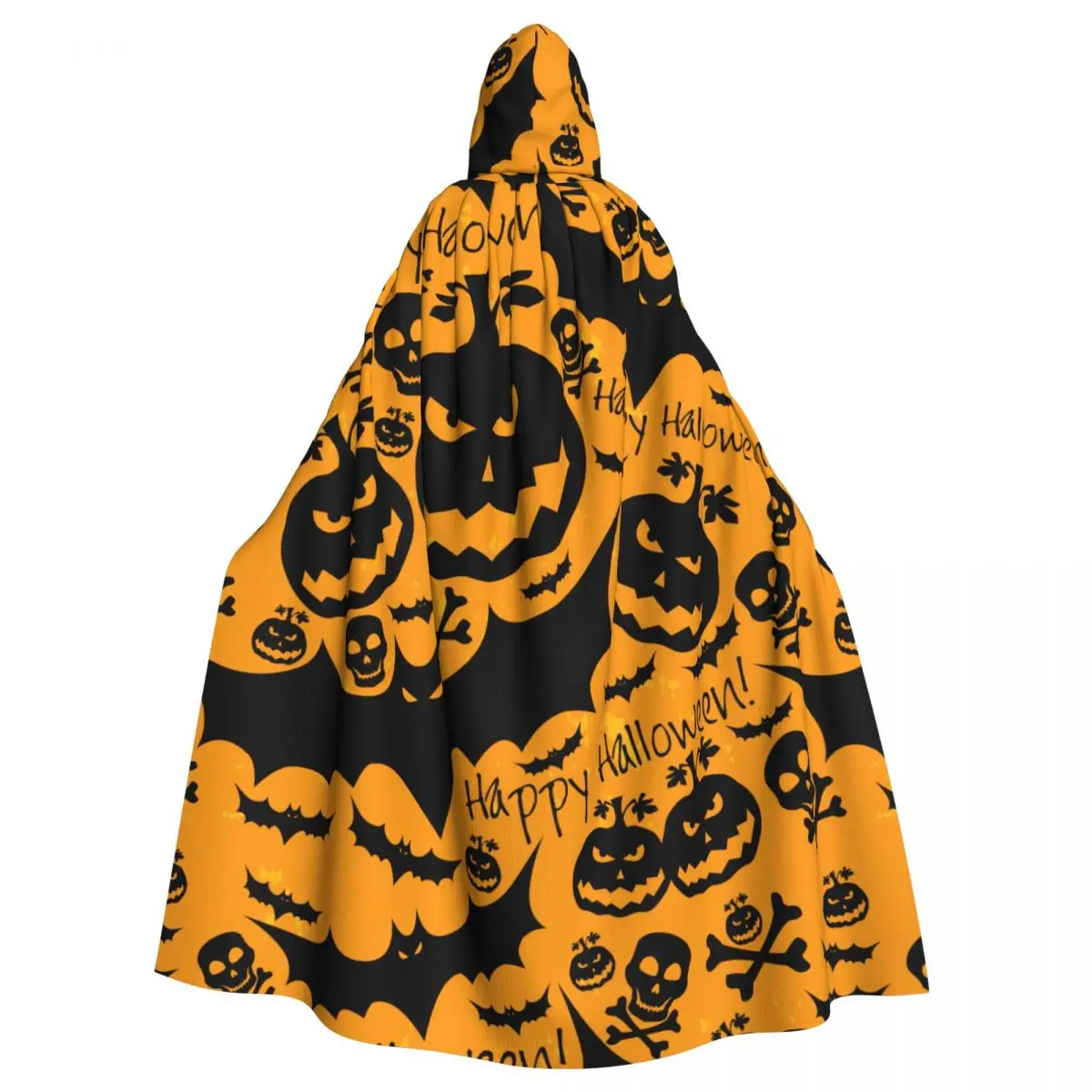 

Hooded Cloak Unisex Cloak with Hood Skull Pumpkin And Bat Cloak Vampire Witch Cape Cosplay Costume