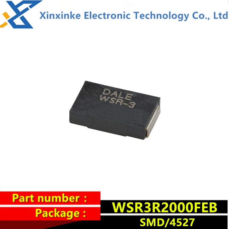 

WSR3R2000FEB DALE WSR-3 0.2R 1% 3W 4527 75PPM 200mΩ прецизионный Силовой Резистор из сплава, новый оригинальный
