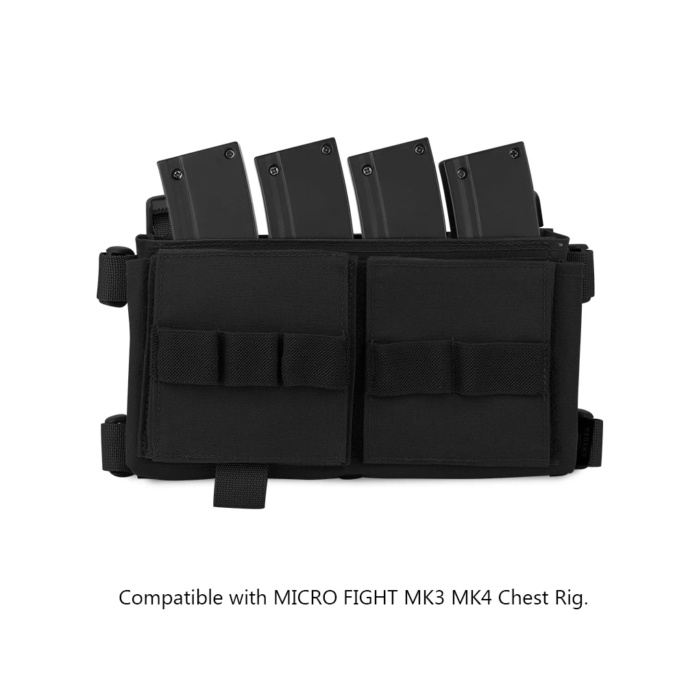 Тактическая эластичная четырехместная сумка для магазина KRYDEX MP5 MP7 Glock MK3 MK4