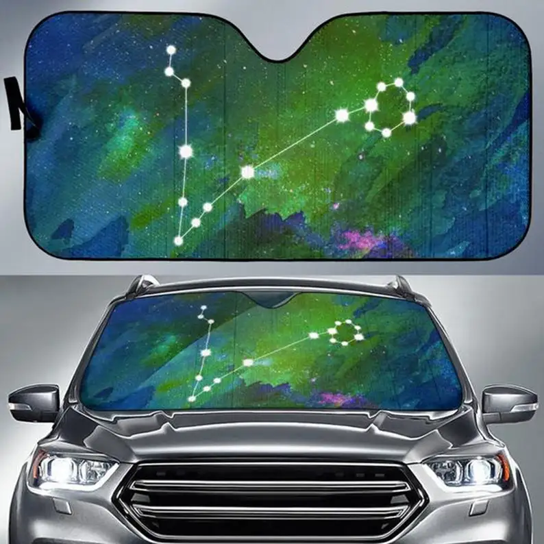 

Zodiac Pisces Horoscope Car Sun Shade Constellation Lover Gifts Car Accessories Sun Shade for Car Window