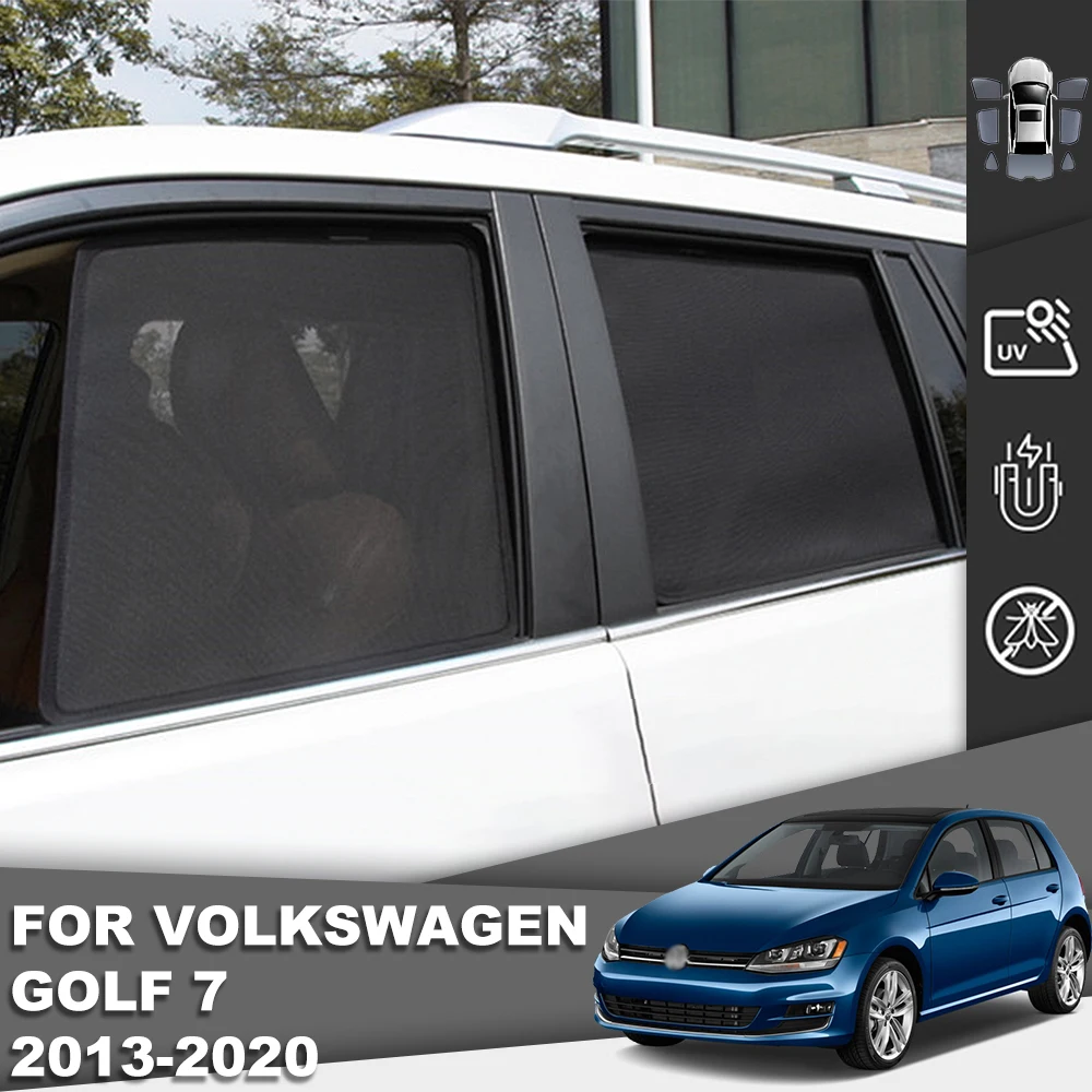 

Магнитный автомобильный солнцезащитный козырек для Volkswagen VW Golf 7 Mk7 2013-2019, сетчатая рамка на лобовое стекло, занавеска, боковое окно, солнцеза...