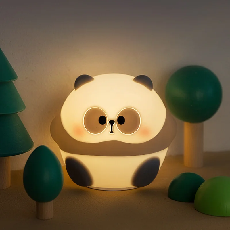 

Cute Panda LED Night Light with Remote for Baby Kids Sleeping Night Lights USB Charge Silicone Night Lamp Children Bedside Lamp