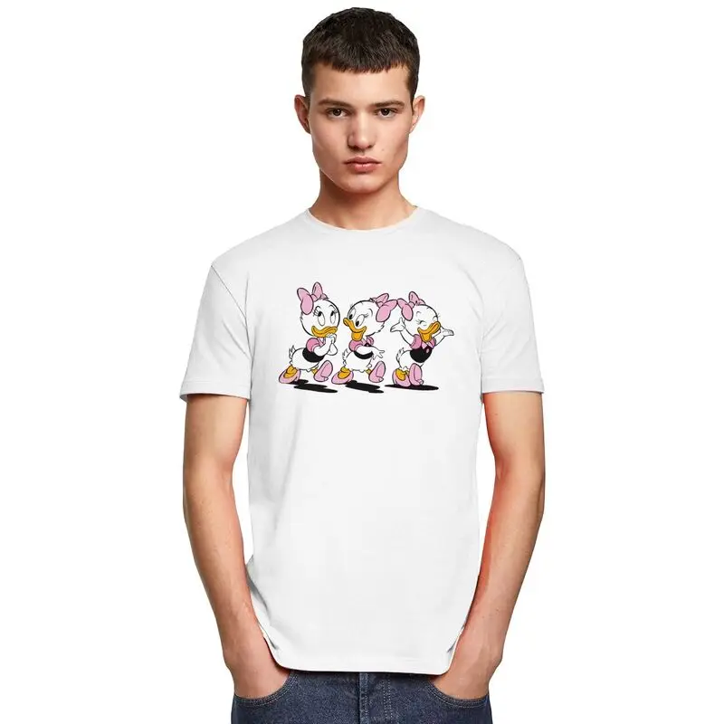 Мужская футболка с изображением аниме Дональд Дак Микки Маус на заказ из 100%