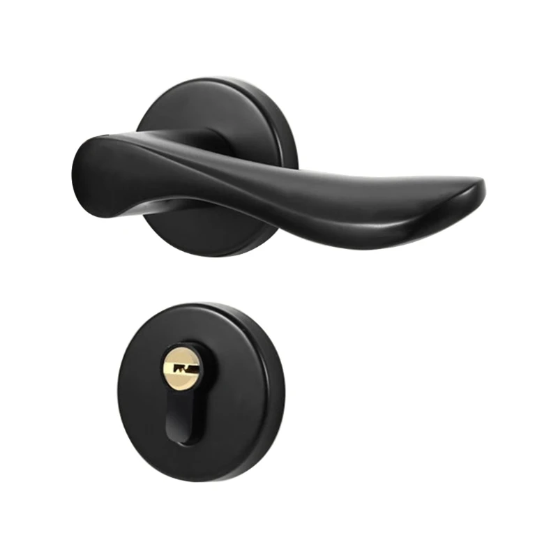 

Passage Door Lock Interior Heavy Duty Aluminium Alloy Door Handles Hall Closet Locking Door Levers for Bedroom Door