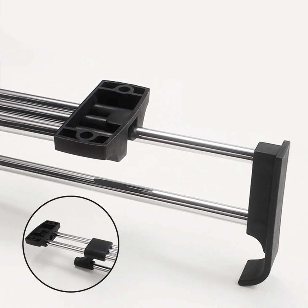 

Stainless Steel Clothes Hanger 250/300/350/400mm Retractable Top Mount Wardrobe Cupboard Cloakroom Hanging Clothes Rail Holder