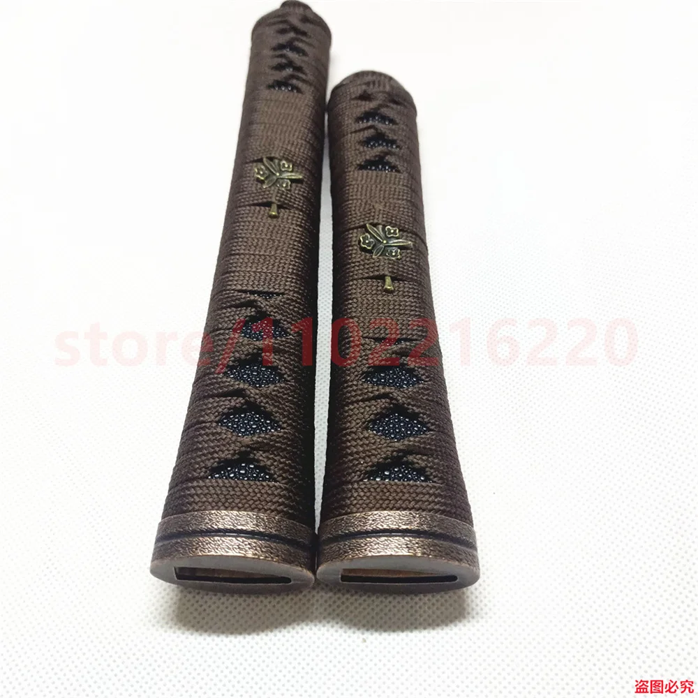 Фото Уникальная ручка Rikko Battle Tsuka 27 см/21 см, ручка из сплава Fuchi Kashira Menuki для Японии, настоящая японская самурайская катана, фитинги, новинка №2