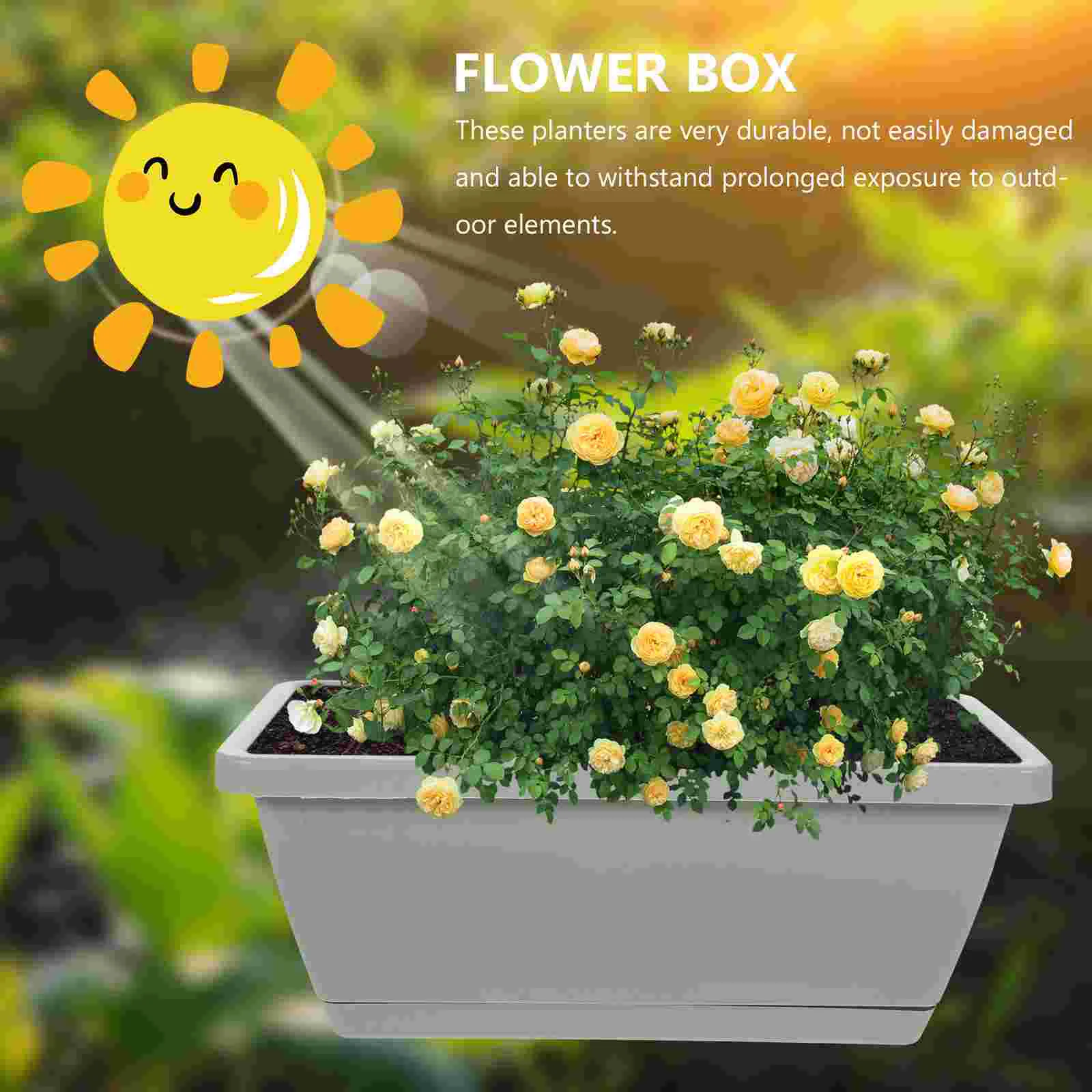 4 шт. прямоугольный цветочный горшок домашний комнатные растения уличные горшки