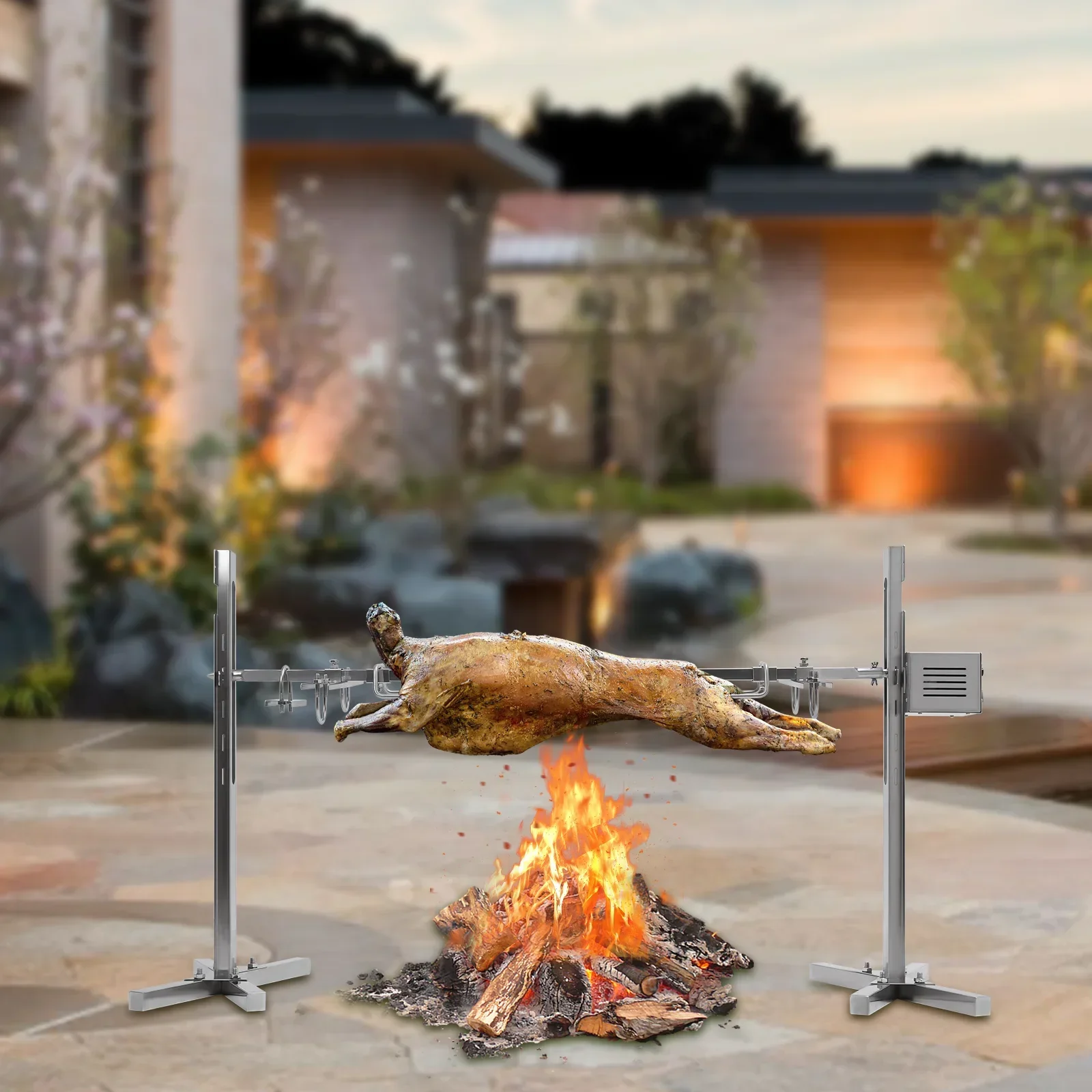 53-дюймовый Электрический гриль для барбекю жаровня свиньи ягненка