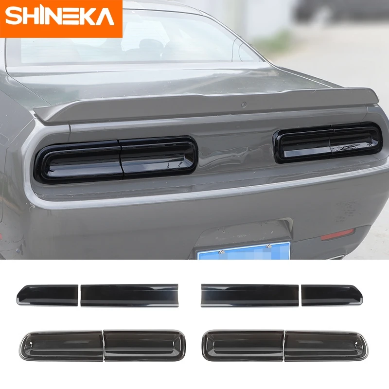 SHINEKA Car Stickers Car Rear Tail Light Lamp Decoration Cover For Dodge Challenger 2009-2022 Car Exterior Accessories