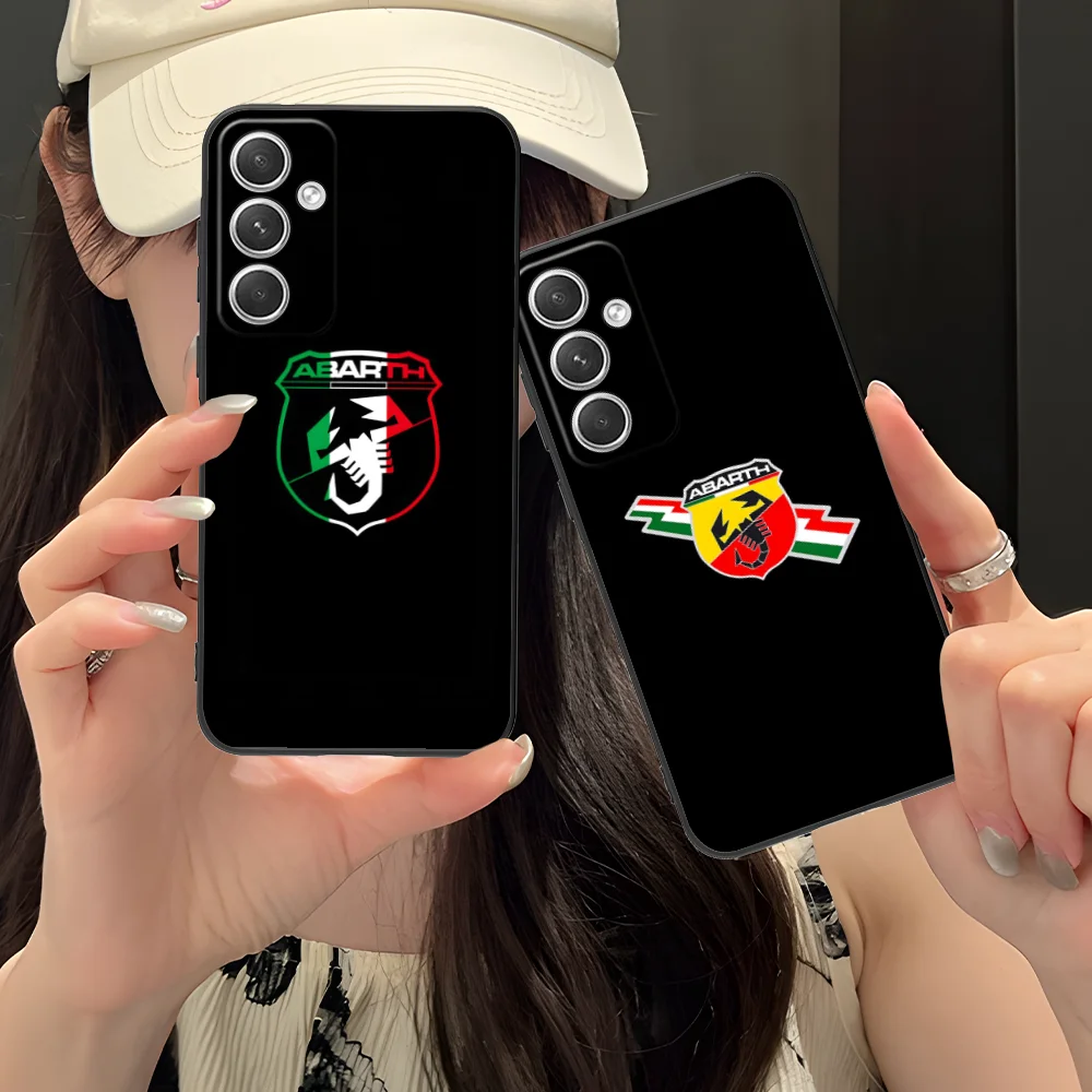 Mobile A-Abarths Phone Case for Samsung Galaxy S24 S23 S22 S21 S20 S10 S9 Plus FE Ultra Lite Black Smartphone Cover