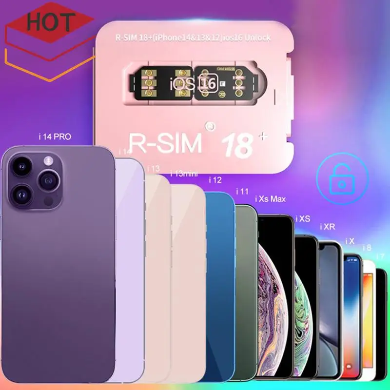 

For R-SIM18+ Dual-chip CPU Auto-Unlocking Card Sim Card Sticker For Iphone 14~6 Series 5G Version IOS16 RSIM