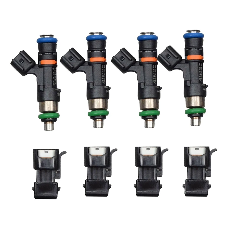 Топливные форсунки 8X 60Lb 630Cc с преобразователем для 1 8 T Turbo -A4 TT Golf Jetta Acura EV14 0280158117