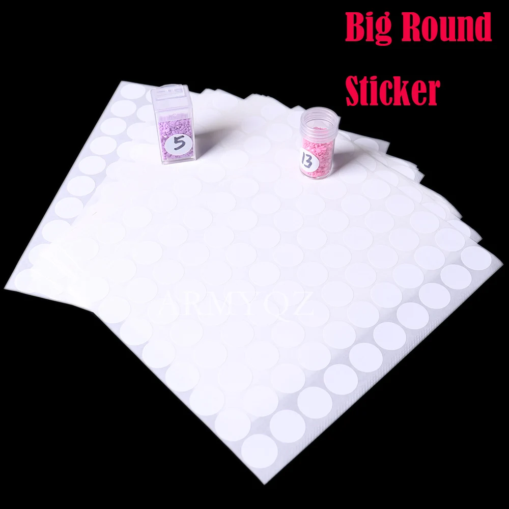 

2023 NEW Hot 2 Sheet Big Round Classification Label Stickers Diamond Painting Tools Diamond Distinguish Storage box Sticker