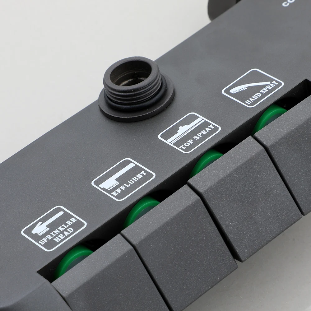 Настенный Набор OUBONI для душа в ванную комнату квадратный верхний спрей нажмите