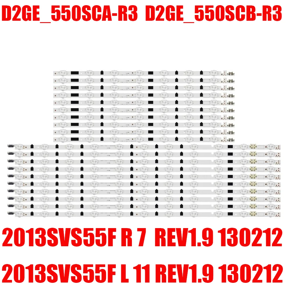 Светодиодная лента 11 + 7 (L + R), 20 шт., лампы для SAMSUNG 2013SVS55F D2GE_550SCA-R3 UA55F6400 UA55F6800 UA55F6300 UN55F6350