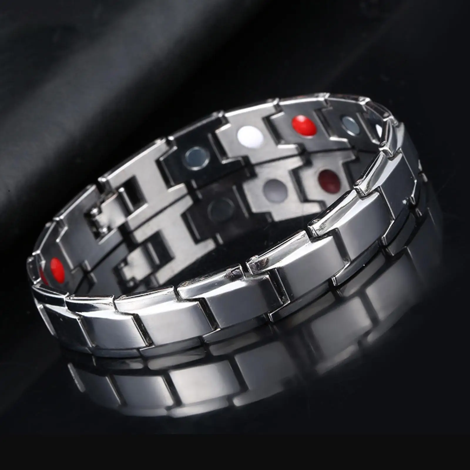 Браслет для магнитной терапии Лимфатическая детоксикация титановая сталь