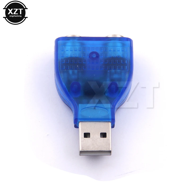 Лидер продаж портативный преобразователь 50 шт./лот USB в PS2 адаптер Dual конвертер