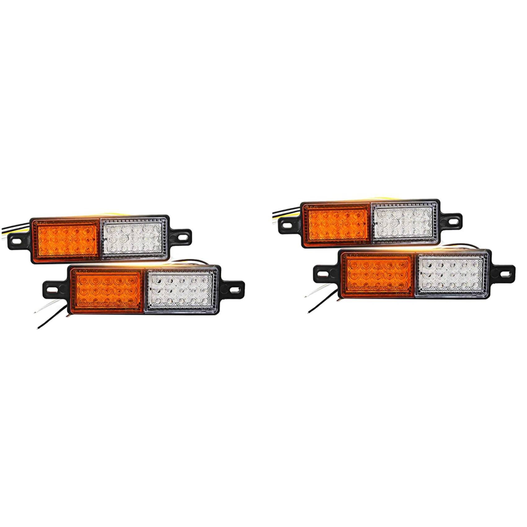 

4Pcs 12V 30 LED Car Truck Bull Bar Light Bullbar Front Bumper Light Front Indicator Park Lamp Signal Bulb Trailer
