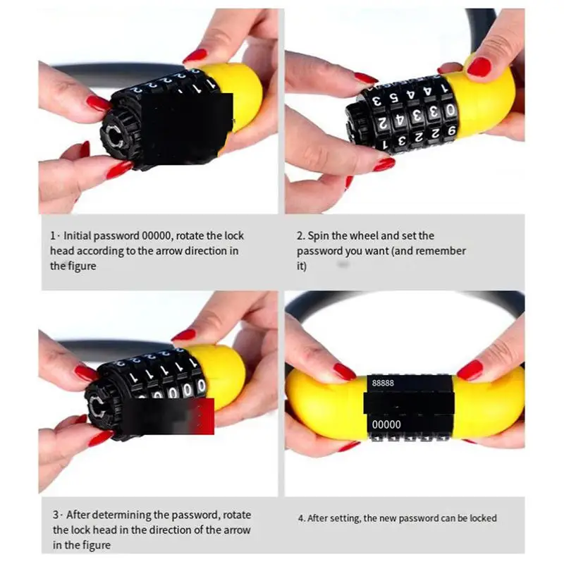 Велосипедный замок 5-значный код комбинированный велосипедный оборудование для