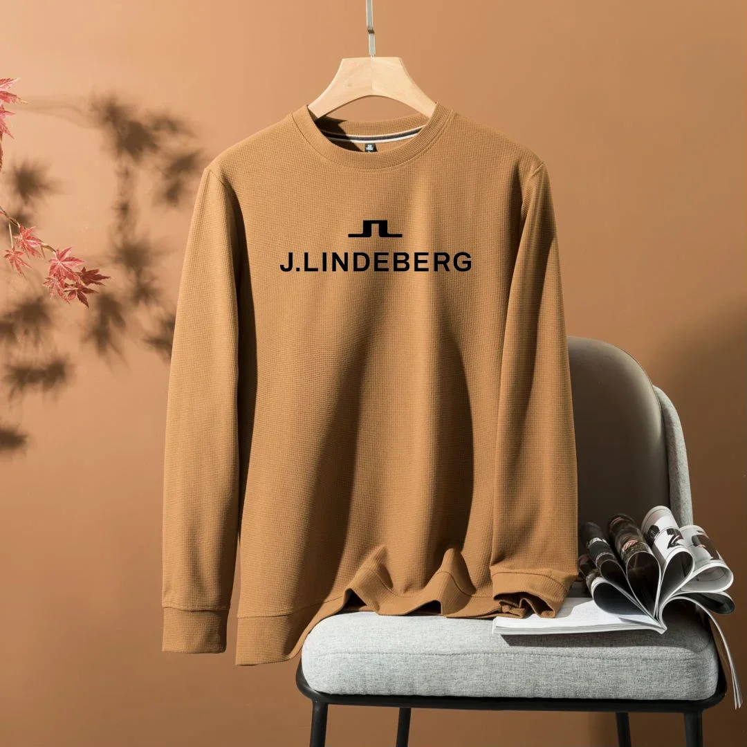 

2023 New Spring and Autumn J Lindeberg Golf T-Shirt Men Causal Knitted Long Sleeve Tee Shirts Female Loose Base Shirt Tops M-4XL