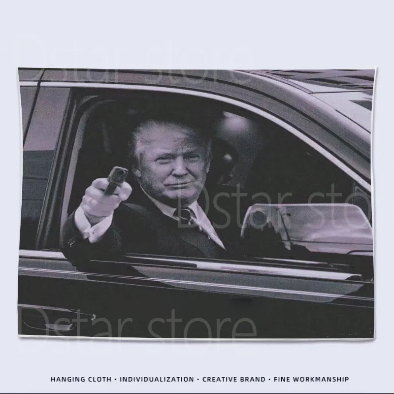 

Simple Hanging Cloth Background Fabric Donald Trump Bedroom House Shading Living Room Sofa Background Decorative Wall Cloth