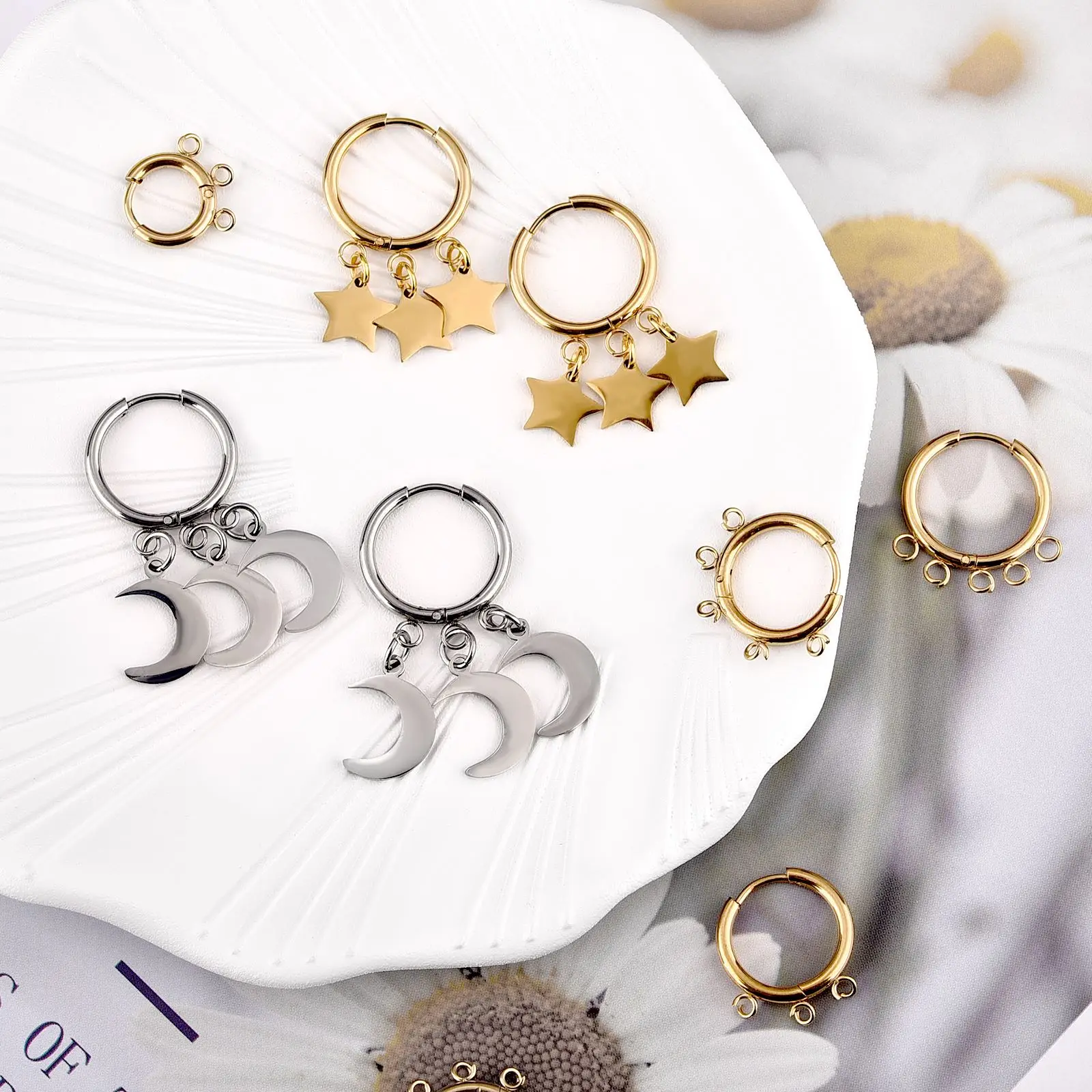 Застежка-крючок для сережек из нержавеющей стали 10 шт./партия