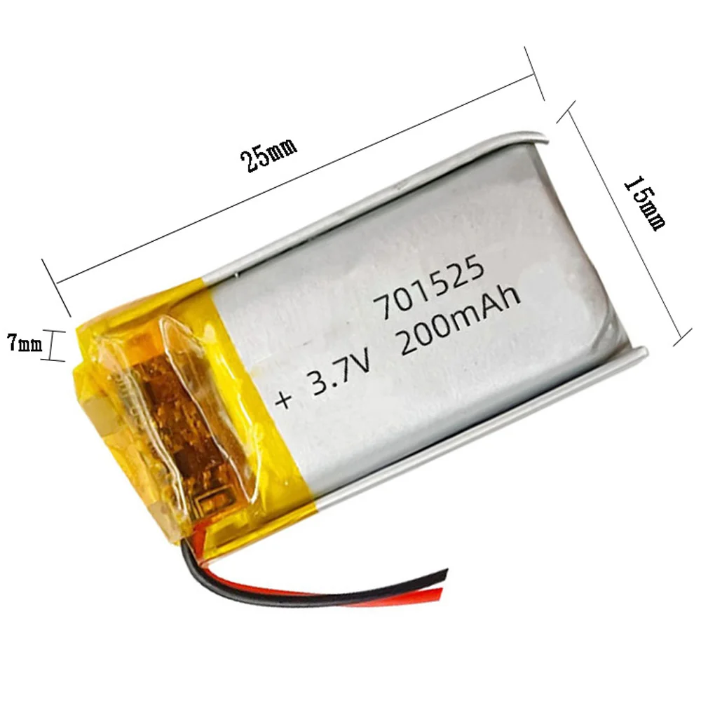 Аккумуляторная 3 7 В 200 мАч 701525 для DVD-камер POWER BANK ELECTRIC TOYS ПЛАНШЕТ MP761