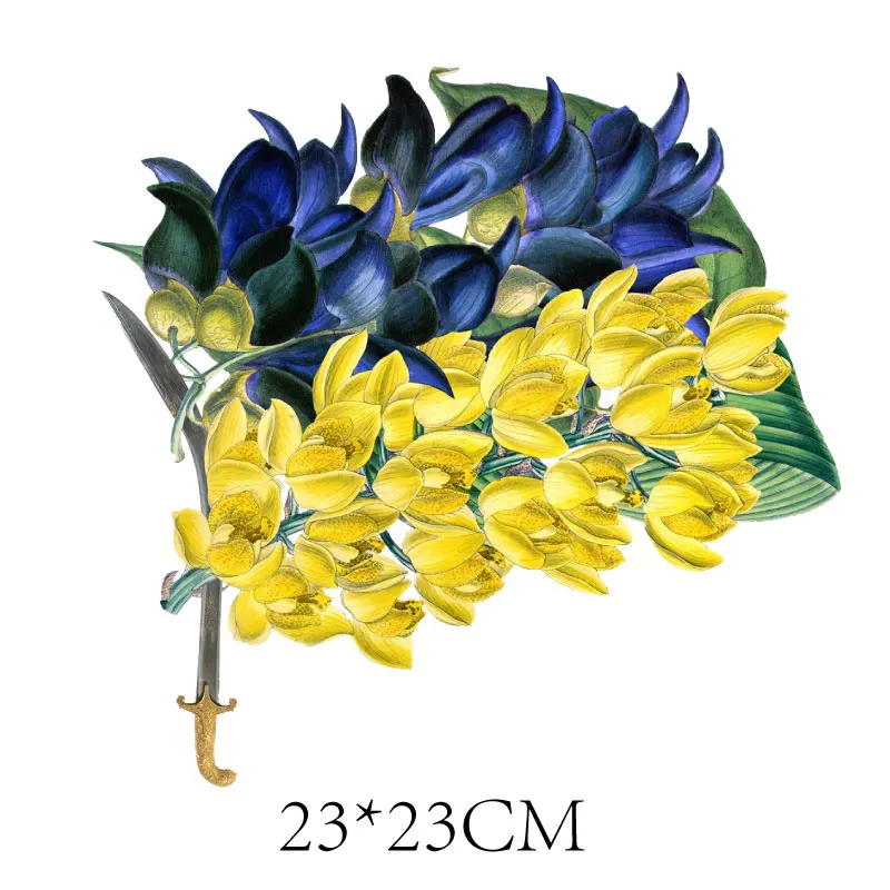 

Ukraine Flag Patch Flowers Iron-on Transfers for Clothing Thermoadhesive Patches on Clothes T Shirt Fusible Patch Badge Stickers