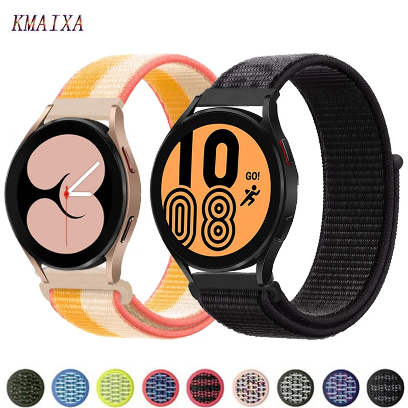 

Ремешок 20 мм/22 мм для часов Samsung Galaxy watch 4/active 2/3 45 мм/46 мм/42 мм/Gear S3 Frontier, нейлоновый ремешок для часов Huawei