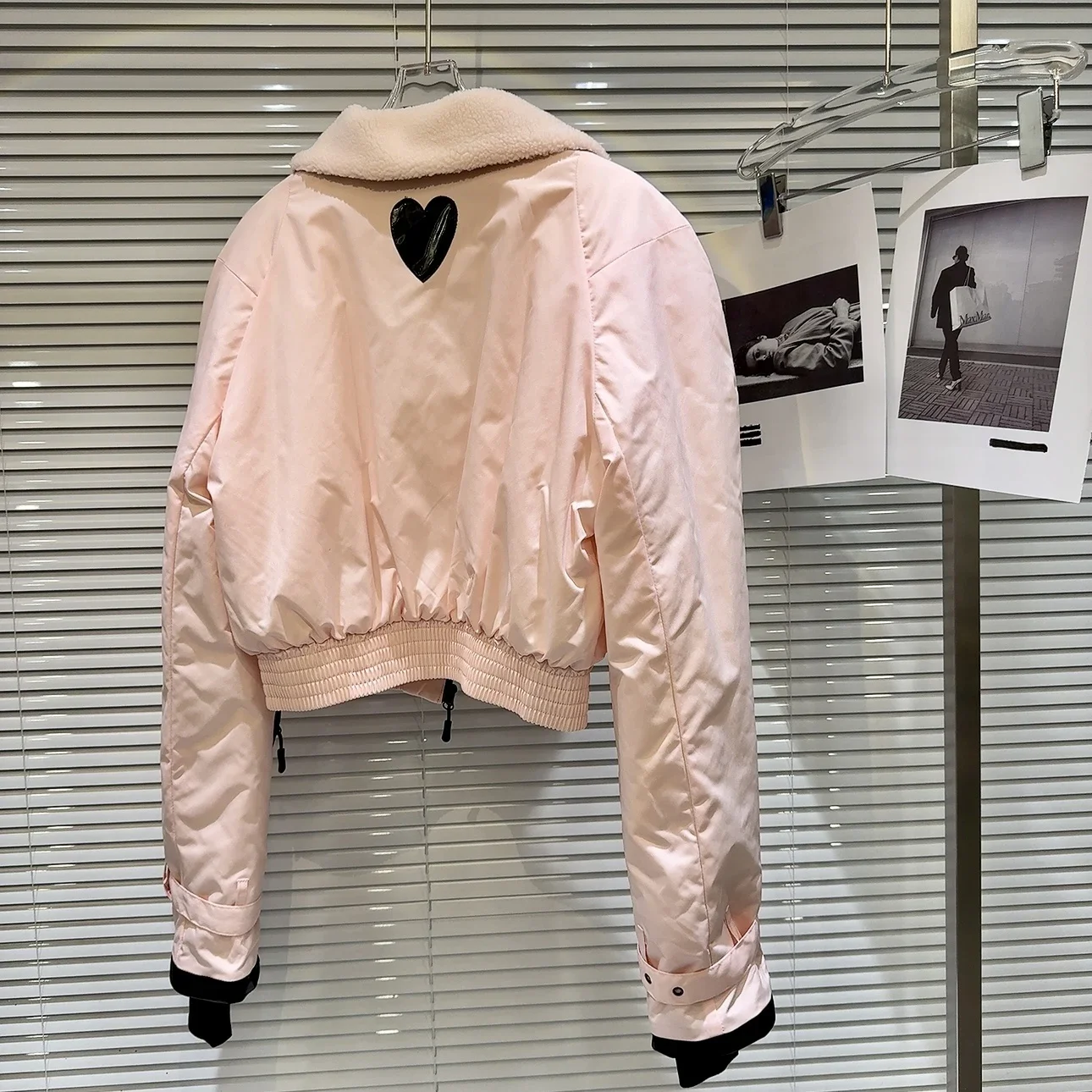 Feminina Frio Streetwear Pink Love Picture polarowy kołnierz płaszcze zimowa gorąca dziewczyna bawełniana odzież kurtka pikowana dla kobiet