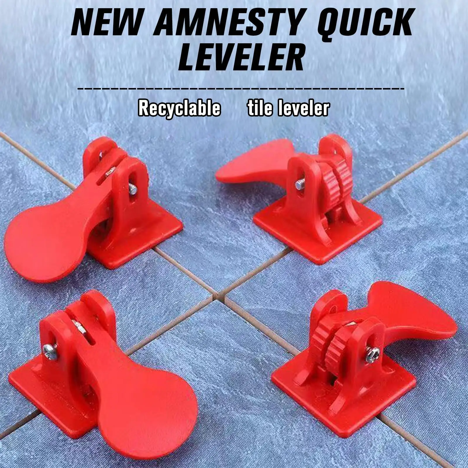 

50Pcs Floor Tile Leveling System Clips Ceramic Porcelain Tile Levelers Spacers Set Kit For Tile Laying Wall Construction Tools
