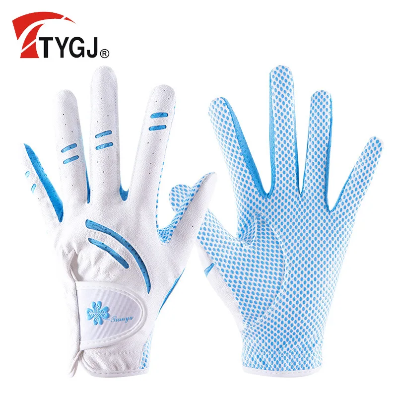 

Женские перчатки для гольфа TTYGJ, 1 пара, силиконовые дышащие Нескользящие перчатки из искусственной кожи, товары для гольфа от производителя