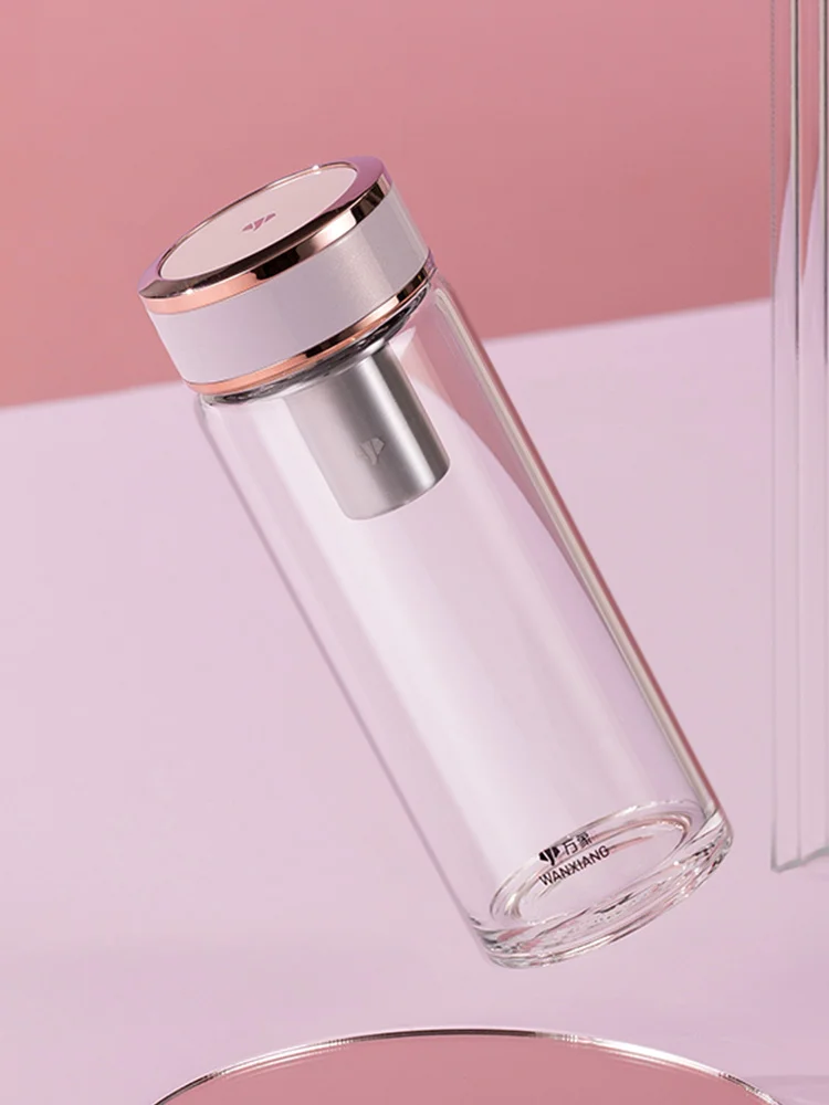 

Однослойная стеклянная чашка, утолщенная чашка для чая, мужской высококачественный разделитель для ароматизированного чая, вместительный женский 400 мл