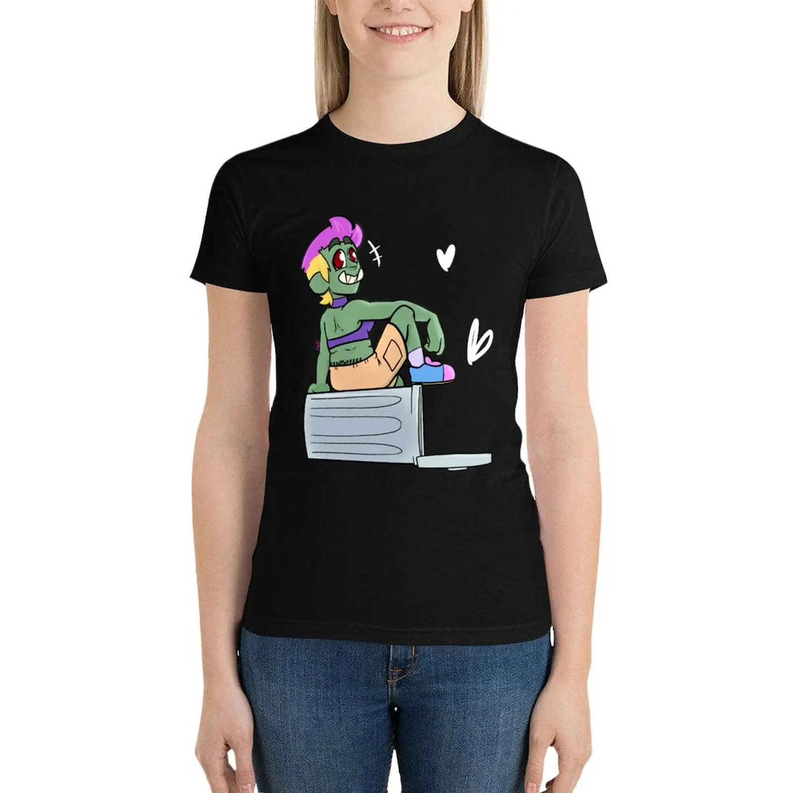 Smoo: футболка с изображением мусора летний топ кавайная одежда женская женские