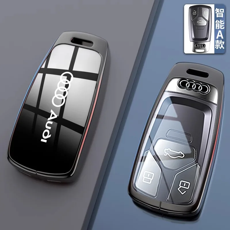 

Чехол для ключей из цинкового сплава, чехол для ключей для Audi A1 A3 A4 8P 8L 8V A5 B6 B7 A6 A7 C5 C6 Q3 Q5 Q7 4F S3 S4 S6 RS3 TT