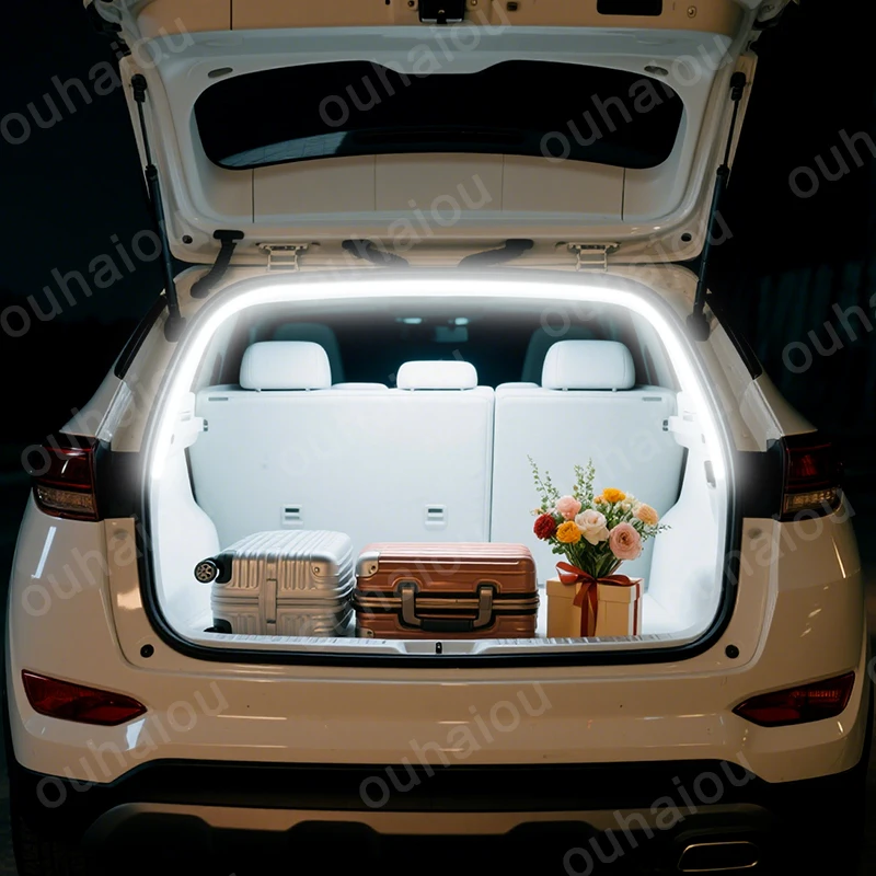 ДЛЯ 2016-2025 HYUNDAI TUCSON задний багажник светодиодные полосы световой панели багажник интерьер декоративная лампа полоса атмосферный свет для багажа