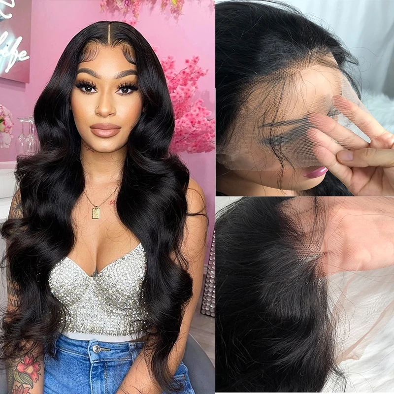 Loose Body Wave Lace Front Wig 40 Inch Human Hair Wigs For Black Women Pre plucked Brazilian 13x4 Full Hd Frontal |