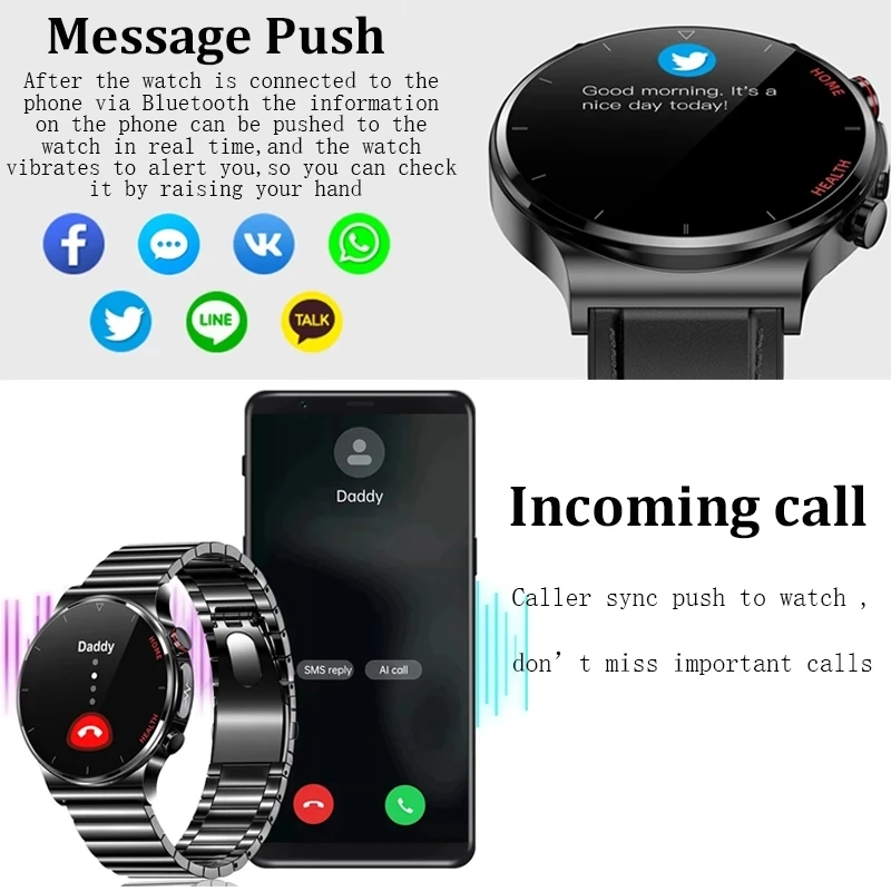 2022 New ECG+PPG Smart Watch Men Sangao Laser Health Heart Rate Blood Pressure Fitness Sports Watches IP68 Waterproof Smartwatch