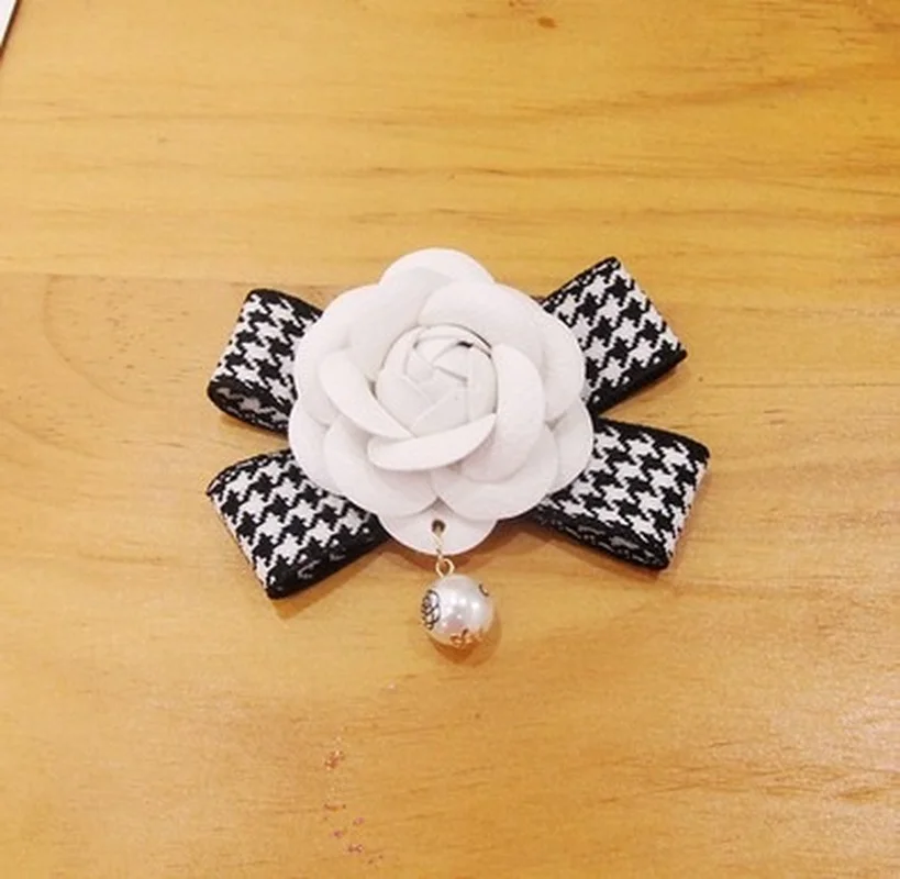 Корейский модный тканевый жемчуг Камелия цветок броши бант Broches Женские