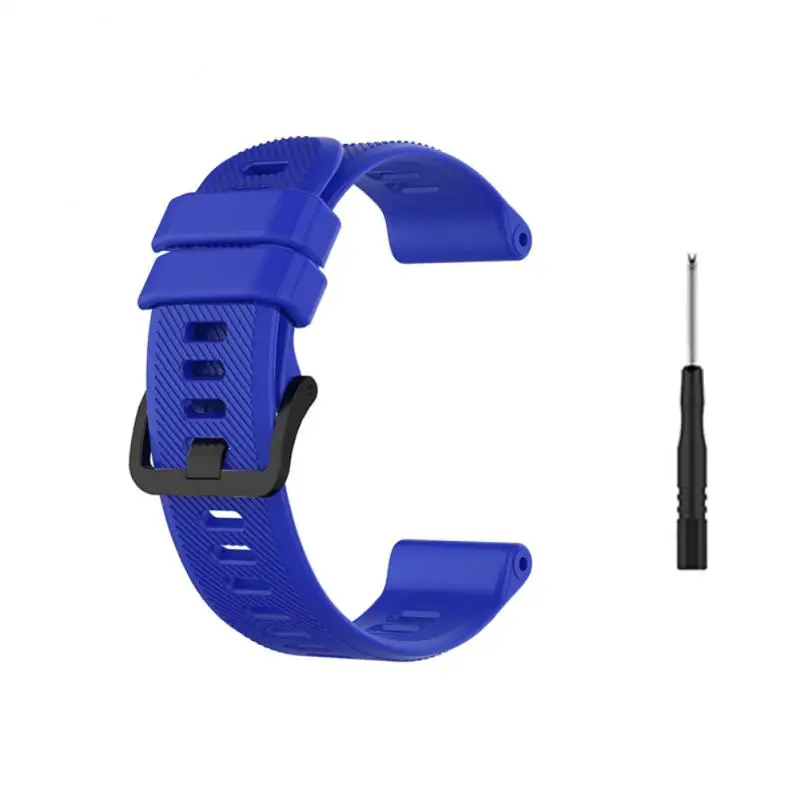 

Sweatproof Replacement Strap Unisex Waterproof Silicone Strap Black Buckle For Garmin Forerunner 745 Wristband Smart Accessories
