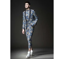 mens fashion suit coat casual slim fit blazer buttons suit floral print blazers jacket men