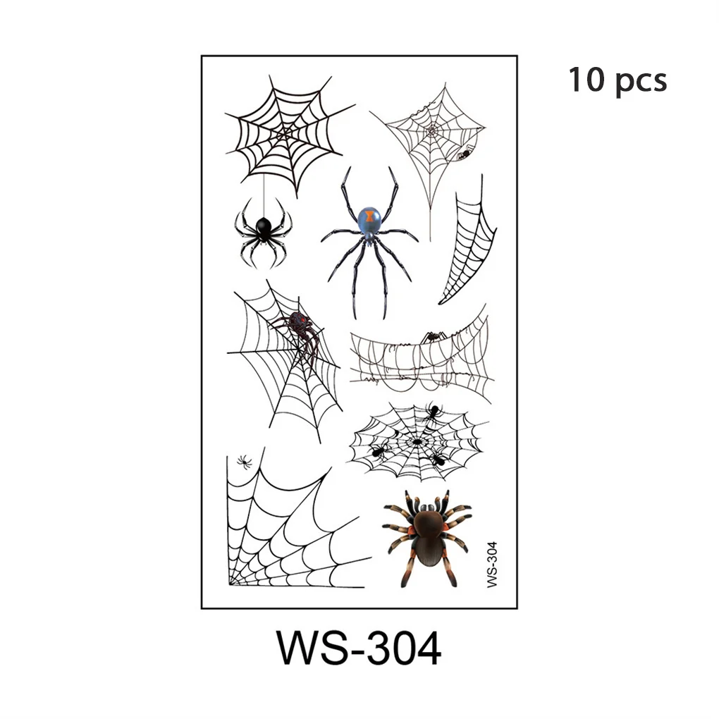 10 шт. наклейки для тату привлекательное украшение паука легкие Переводные