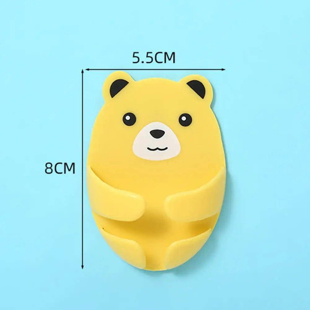 4 шт. крючок для штепсельной вилки Отличный милый медведь самоклеящийся